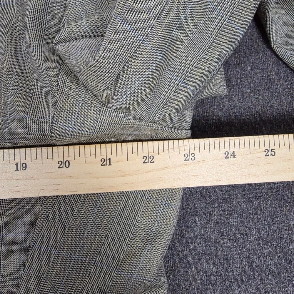 Hart Schaffner Marx Sport Coat 46XL‎ Grey Glen Plaid Wool Made in USA